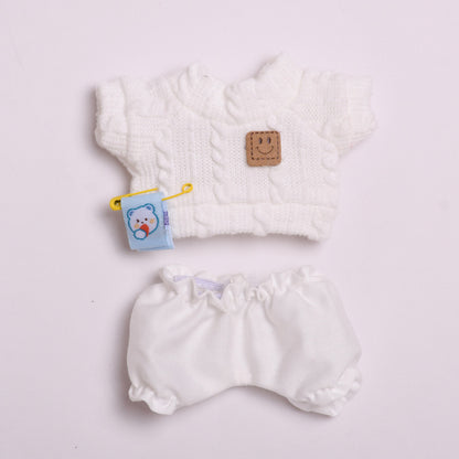 Labubu Doll Clothes - Smiley & Twist T-Shirts with Shorts Outfits
