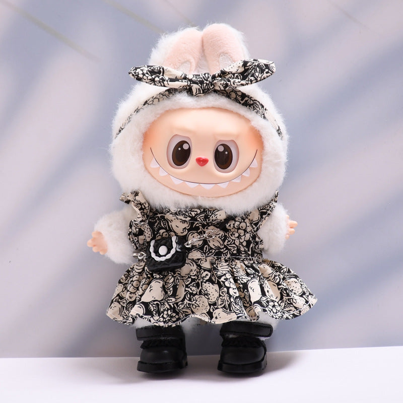 Only baby clothes] one or two generation pendant labubu clothes flower headband skirt suit cloth baby clothes