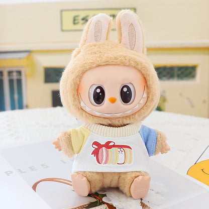 Labubu Doll Powder Skirt Sitting Party Labubu One or Two Generation Vinyl Blind Box Replacement Clothes Suspender Pants Hat Shoes