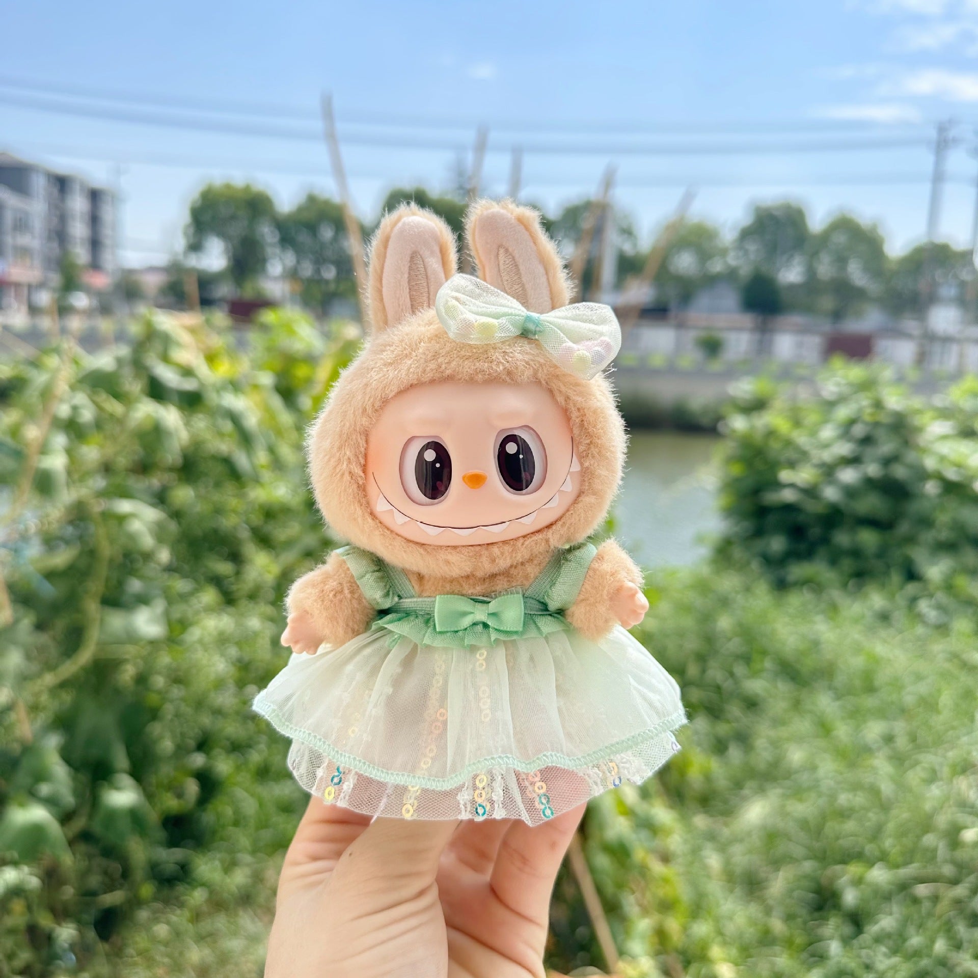 Only clothes] the first and second generation labubu doll clothes labubu sit party doll dress for sweet princess