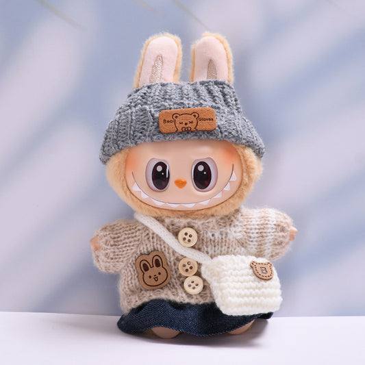 Only clothes] the first and second generation of cloth pendant sweater small skirt bag Labubu change baby clothes