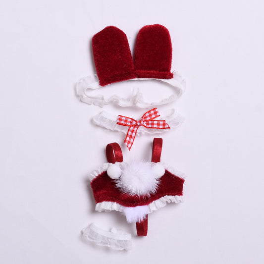 Labubu Bunny Girl Outfit for 1st & 2nd Gen Pendants - Black & Red
