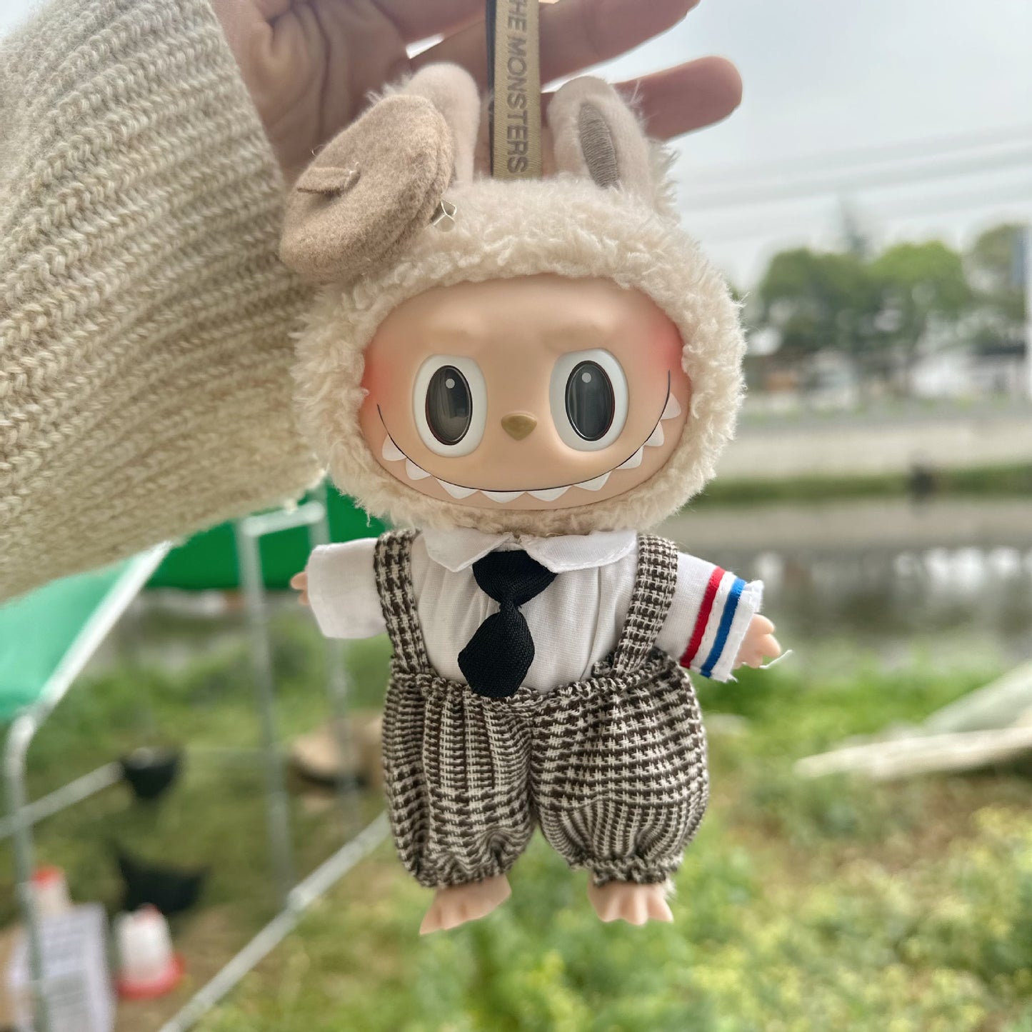 Only clothes for sale] LABUBU clothes key chain for cute Bailey four-piece set 17CM doll clothes