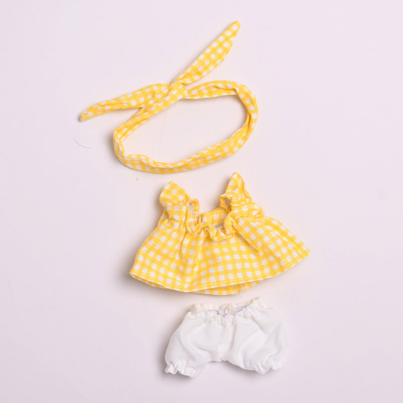 Only clothes] second generation blind box cloth cloth clothes key chain sit party Labubu cute doll suspender skirt