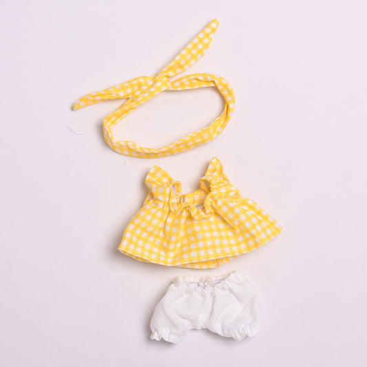 Only clothes] second generation blind box cloth cloth clothes key chain sit party Labubu cute doll suspender skirt
