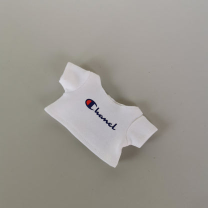 Labubu Blind Box Rags Clothes Chanel Strap Skirt T-shirt Printed T-suit Free Wear Clothes