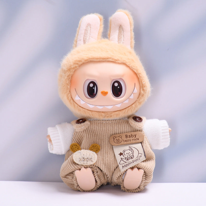 Only clothes] one or two generation pendant labubu moon bear suspenders sit labubu change baby clothes