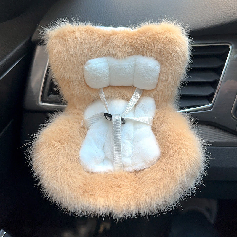 Suitable for 17cm pull cloth pendant cute car safety seat car air outlet decoration car accessories pendulum