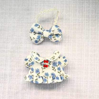 Clothes Only] 17cm Vinyl Doll Clothes, Cloth Pendant, Plush Outwear, Floral Skirt, Clothing, Doll Clothes
