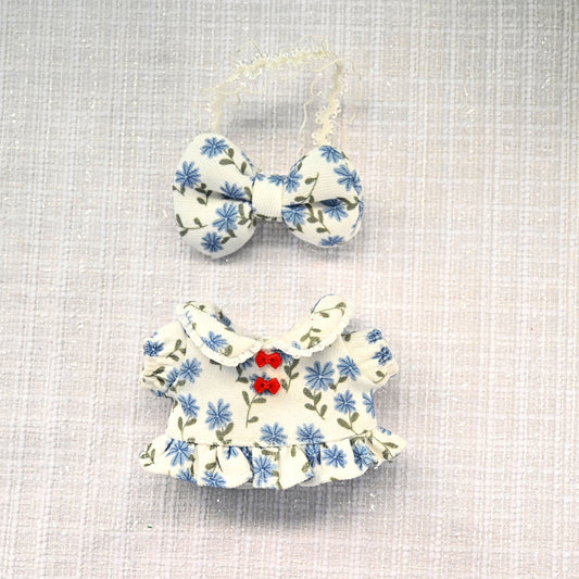 Clothes Only] 17cm Vinyl Doll Clothes, Cloth Pendant, Plush Outwear, Floral Skirt, Clothing, Doll Clothes