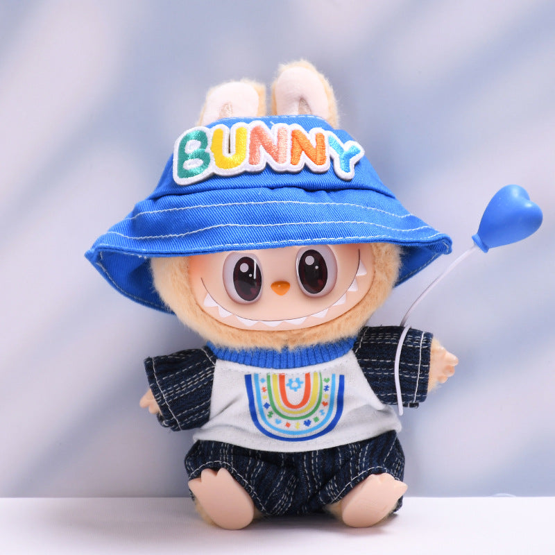 Only clothes] the first and second generation blind box Labubu pendant clothes blue fantasy suit labubu doll clothes