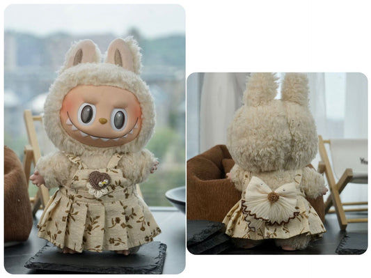 Labubu Doll Heart Skirt Outfit for 17cm Vinyl Doll