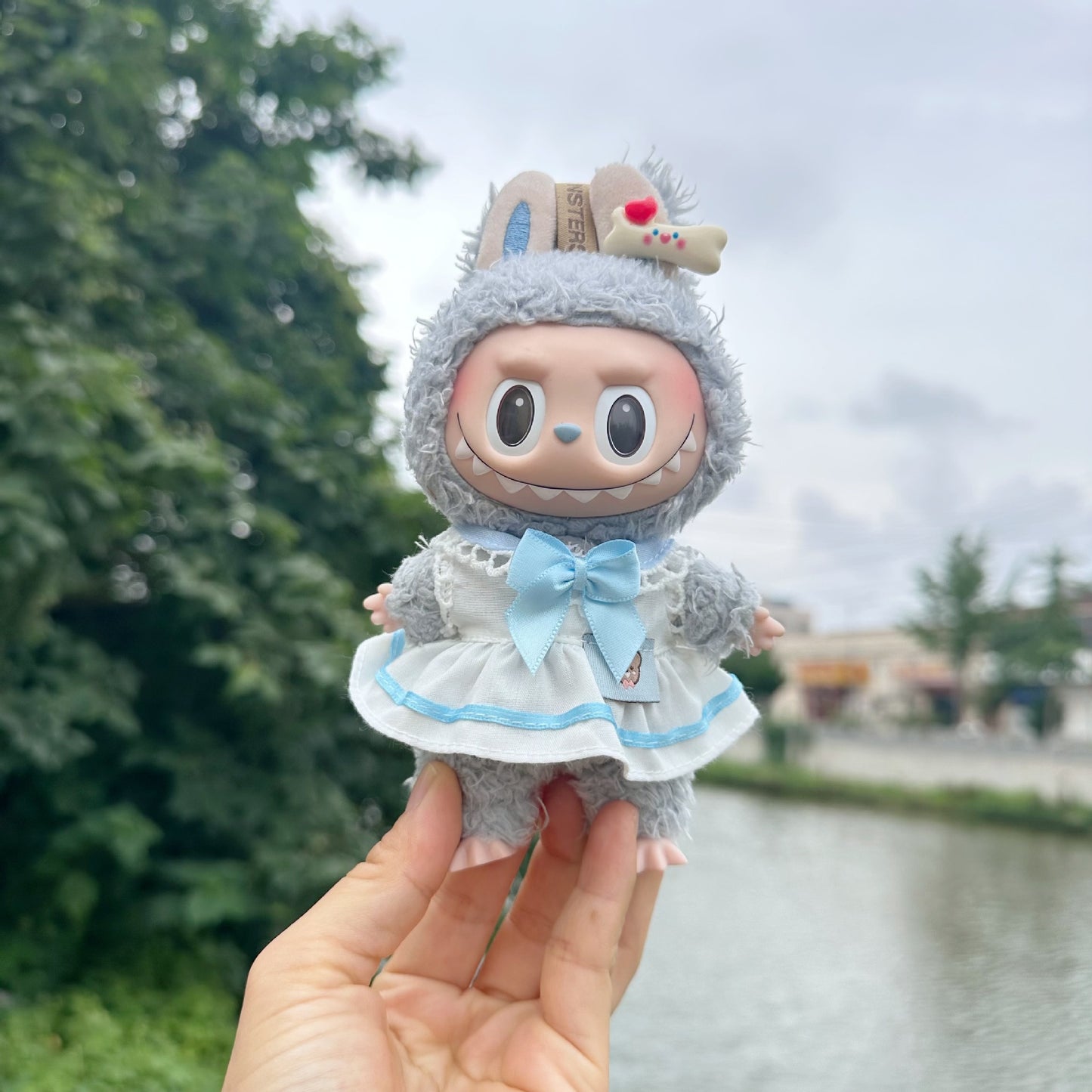 Only clothes] LABUBU blind box doll clothes 17CM pendant pull cloth doll clothes student skirt suit cute