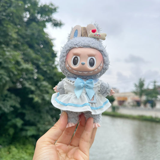 Only clothes] LABUBU blind box doll clothes 17CM pendant pull cloth doll clothes student skirt suit cute