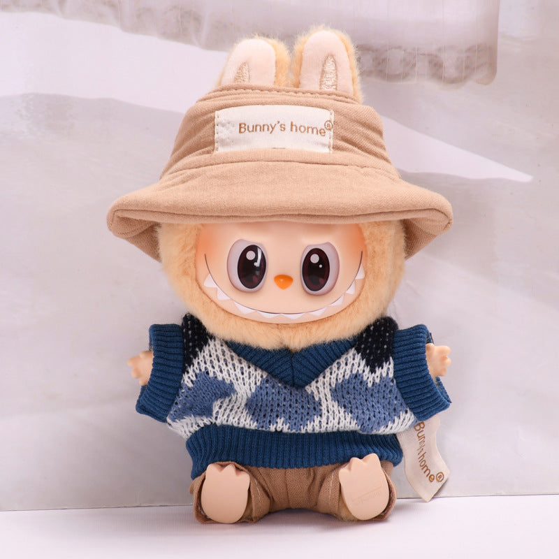 Only clothes] second generation blind box sitting party series Labubu pendant clothes vinyl face cloth baby clothes adorable