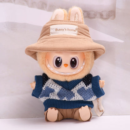 Only clothes] second generation blind box sitting party series Labubu pendant clothes vinyl face cloth baby clothes adorable