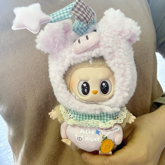 Only clothes] the first and second generation of blind box pull cloth doll clothes LABUBU doll for cute antenna pig baby