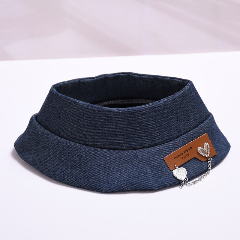 Only clothes] large vinyl 37cm cloth plush doll clothes corduroy Denim hat replacement