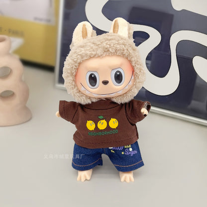 Labubu Doll Denim Outfit Set with T-Shirt & Accessories