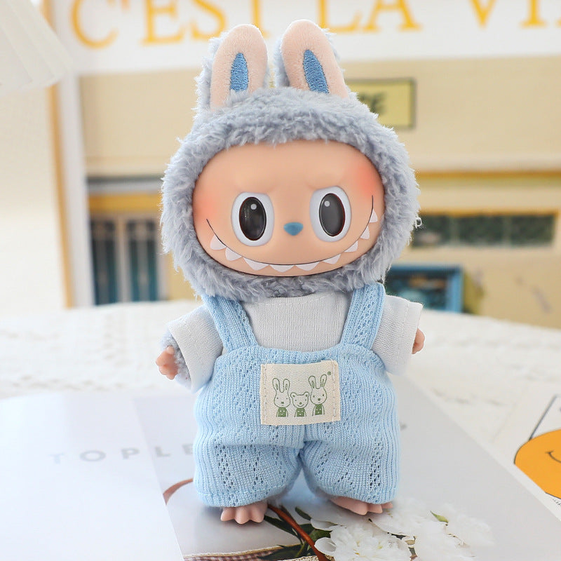 Rab cloth pendant generation two generation vinyl doll T-shirt suspenders suit doll clothes labubu doll clothes skirt
