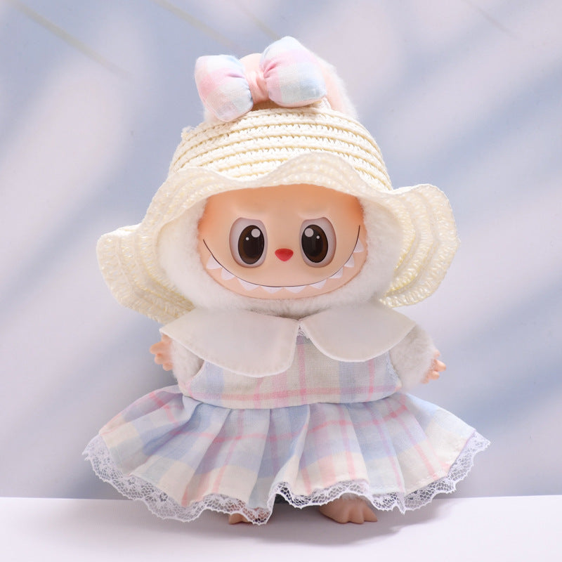 Only baby clothes] one or two generation pendant labubu clothes candy color suspenders skirt cloth cloth baby clothes