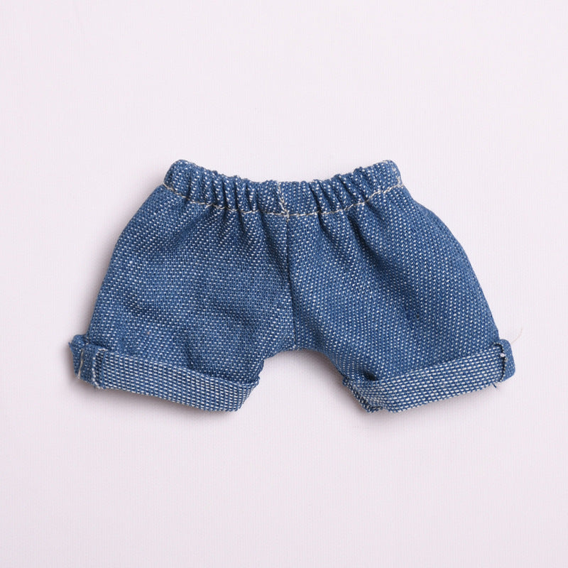 Only clothes] 17cm blind box pull cloth clothes for Labubu vinyl pendant doll casual T-shirt suit