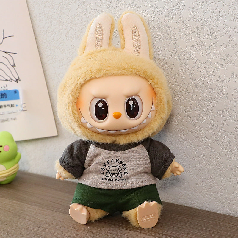 Generation II Blind Box LABUBU Pendant Doll Clothes Sportswear Casual Clothes T-shirt sneaker Duck Tongue Hat Dress