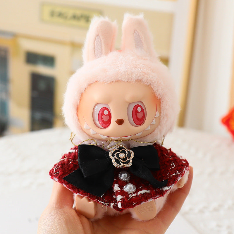 Labubu Costume New Year Clothes Labubu Pendant Sitting Party Doll Clothes for the Second Generation