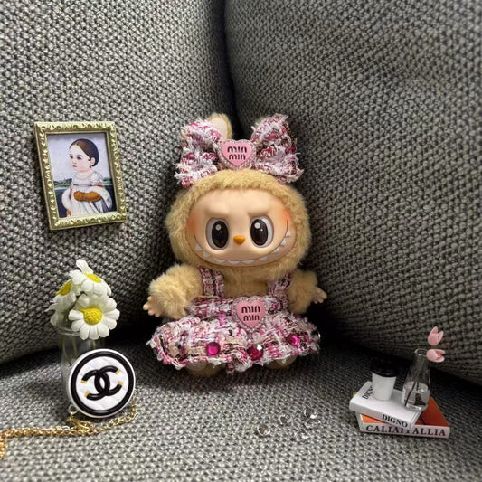Labubu Doll Macaroon Sitting Pendant Outfit - 17cm Baby Clothes Style