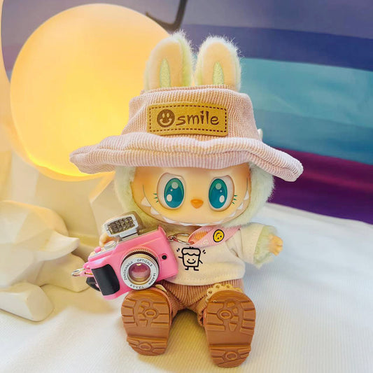 New Cameraman Labubu Pendant Baby Clothes Accessories suit Labubu Doll Keychain for Summer Baby Clothes