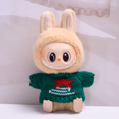 Labubu Doll Strawberry & Star Sweater Outfit for Pendant Dolls