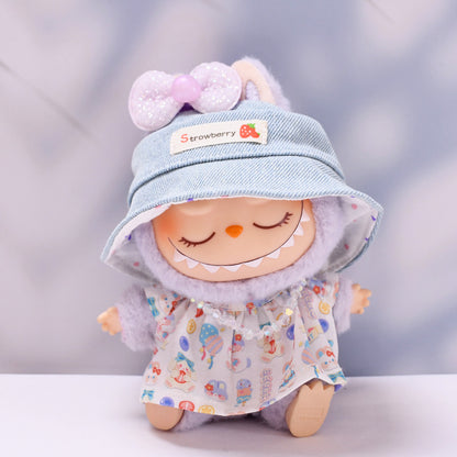 Only clothes] the first and second generations sit on the cloth hanging clothes cherry vest skirt labubu doll clothes