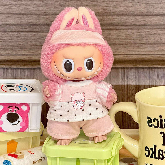 Only Clothes for 18cm Dolls, Labubu Bubble Mart Clothing, Cute Doll Clothes