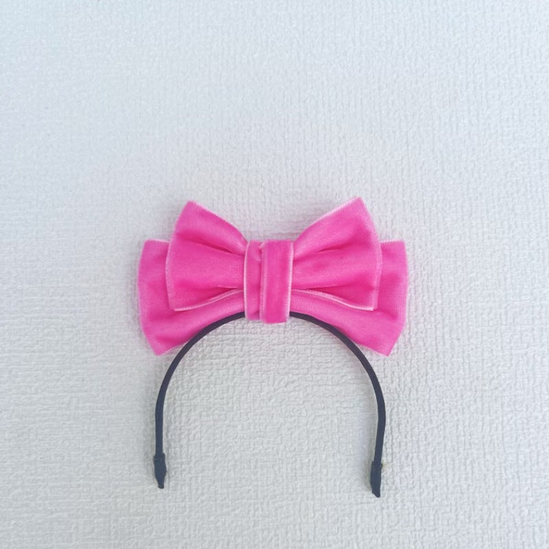 Labubu Sp Bow Headband Fugitive Princess Hair Accessories Elegant Bow Headband Sweet Velvet