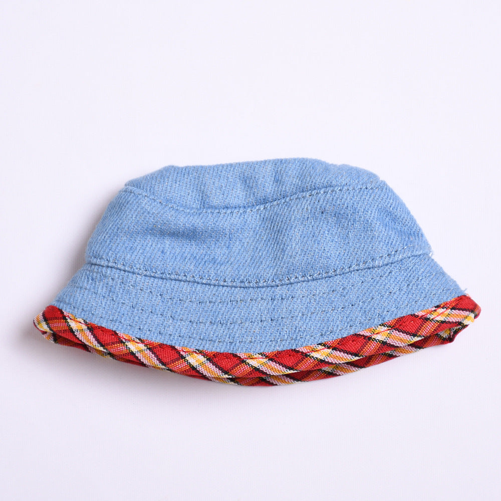 Only hat] 17cm cloth cloth pendant clothing accessories hat cap key chain labubu doll accessories