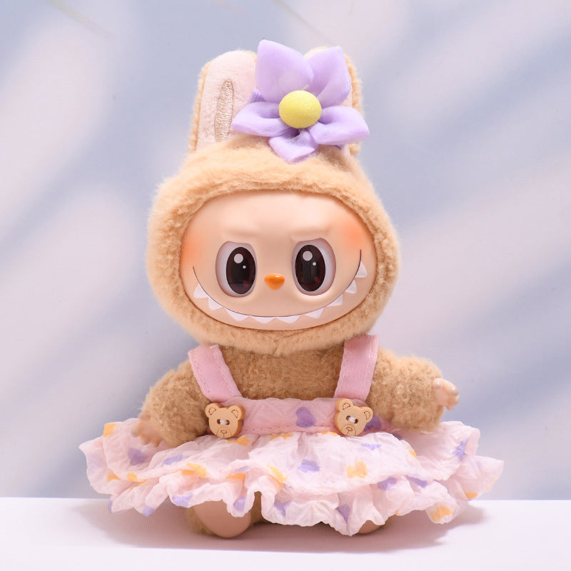 Only baby clothes] one, two and three generations of pendants labubu clothes puffy gauze skirt hat suit cloth cloth for baby clothes