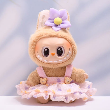 Only baby clothes] one, two and three generations of pendants labubu clothes puffy gauze skirt hat suit cloth cloth for baby clothes
