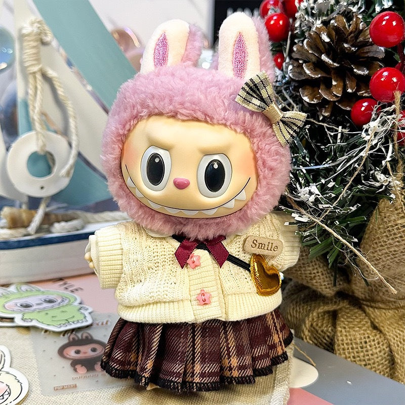 Only clothes] labubu doll clothes labubu second generation sit party doll clothes play velvet doll play clothes