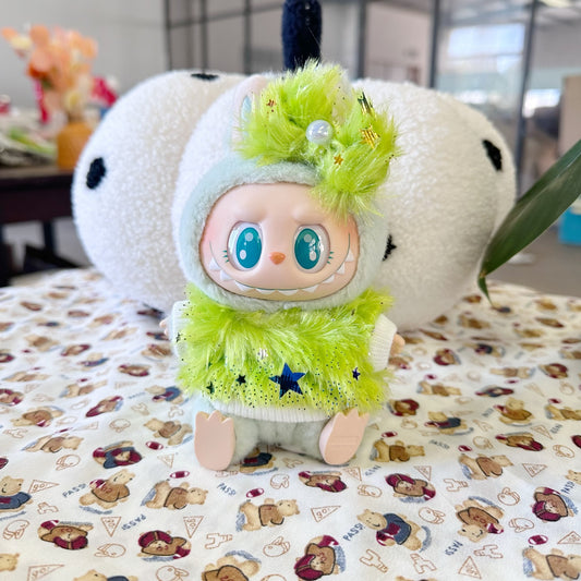 Only clothes] the first and second generation of blind box rabubu doll clothes LABUBU for the stars sparkling winter long cashmere sweater