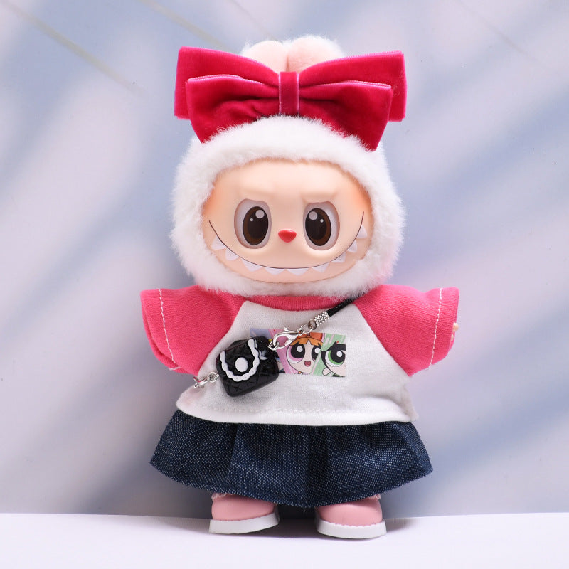 Only baby clothes] one or two generation pendant labubu clothes flying little policewoman suit labubu baby clothes
