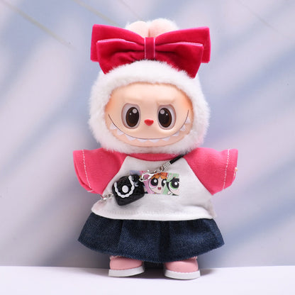 Only baby clothes] one or two generation pendant labubu clothes flying little policewoman suit labubu baby clothes