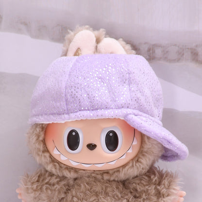 Only hat] 17cm cloth cloth pendant clothing accessories hat cap key chain labubu doll accessories