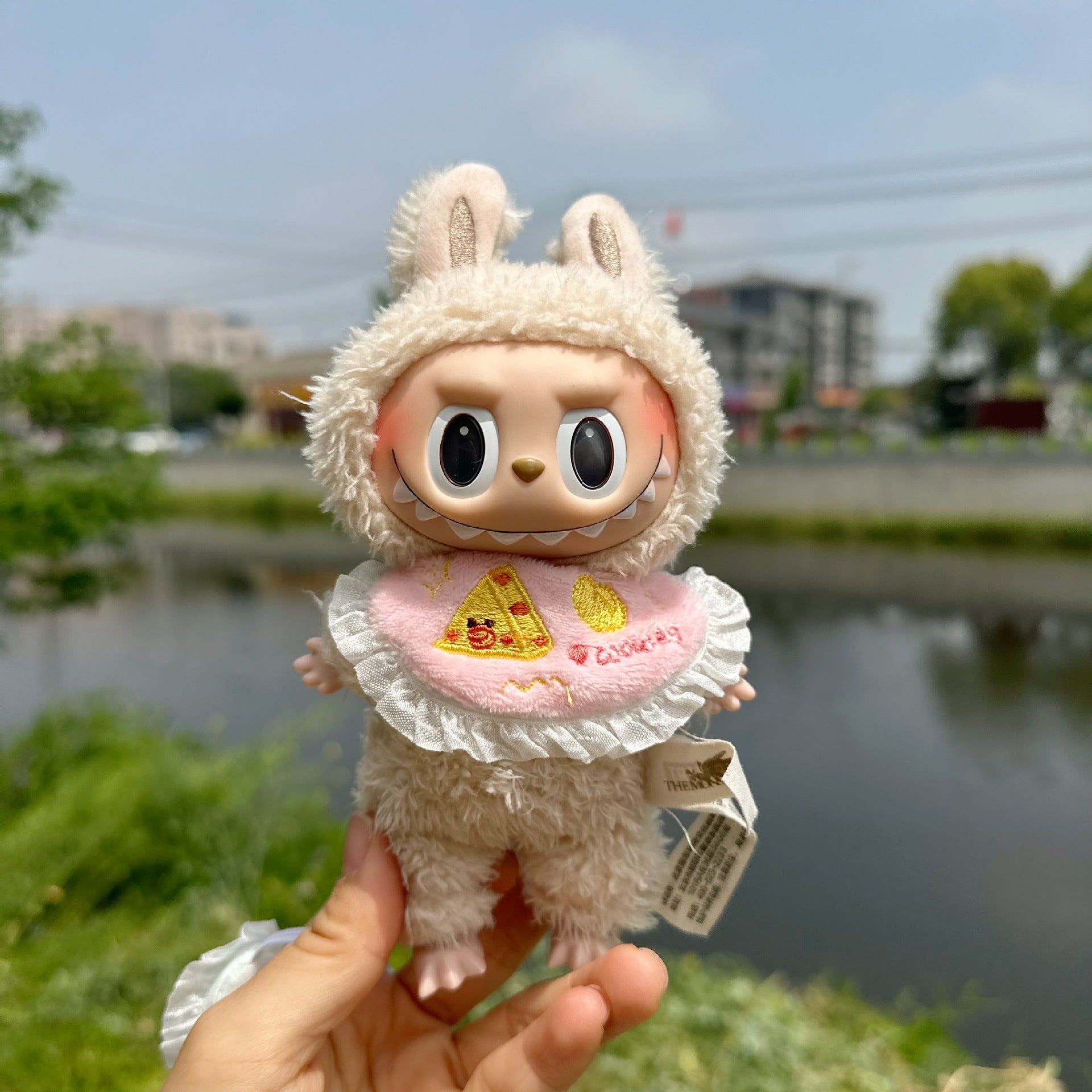 Clothes Only] Vinyl Rab Clothes 17CM Blind Box LABUBU Accessories for Piggy Shirt Bib Hat