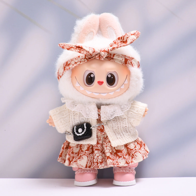 Only baby clothes] one or two generation pendant labubu clothes flower headband skirt suit cloth baby clothes