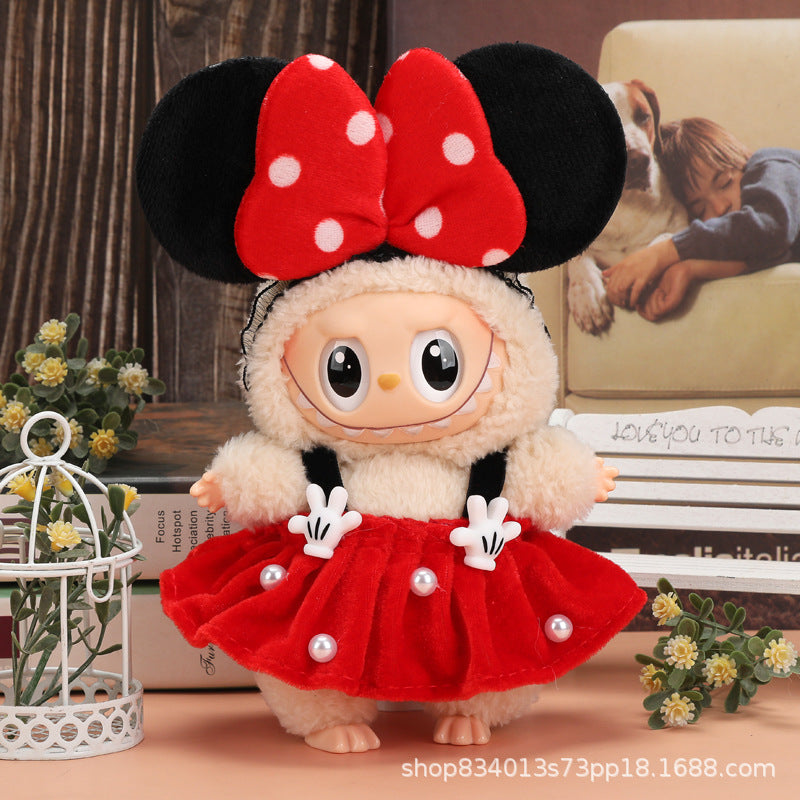 Labubu Doll Clothes - 17cm Skirt Suit for Vinyl Dolls (Multiple Colors)
