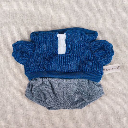 Labubu Doll Sweater Outfit for 38cm Vinyl Dolls - Purple, Blue, Red, Pink