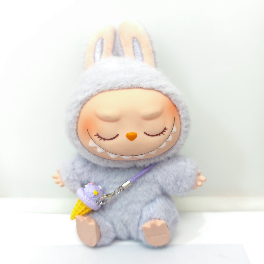 Labubu Doll Clothes Set - Sweater, Shawl & Hat for 1st-3rd Gen Pendants