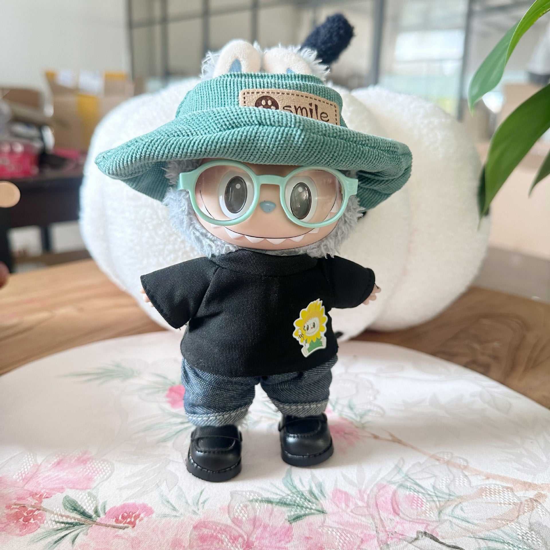 17cm Labubu Doll Hip-Hop Photographer Outfit - Trendy Clothes Only