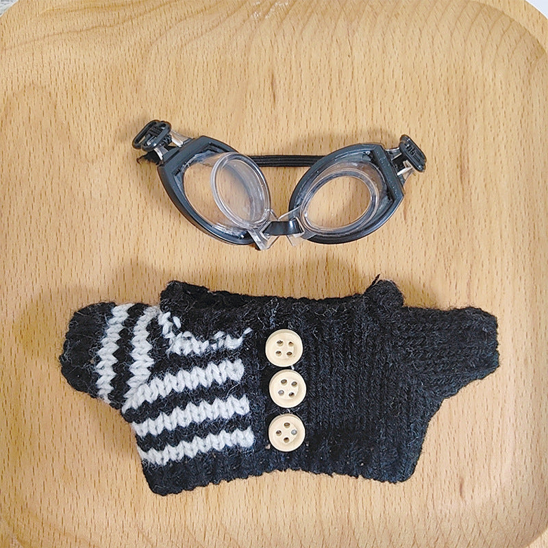 17cm Rab cloth doll clothes labubu plush doll clothes doll sit generation 2 generation hat sweater