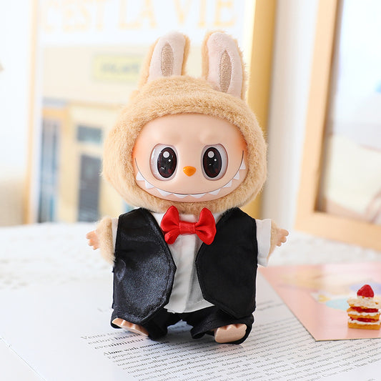 The first and second generation key chain Labubu clothes pendant pull cloth for wedding dress suit wedding suit hat shoes